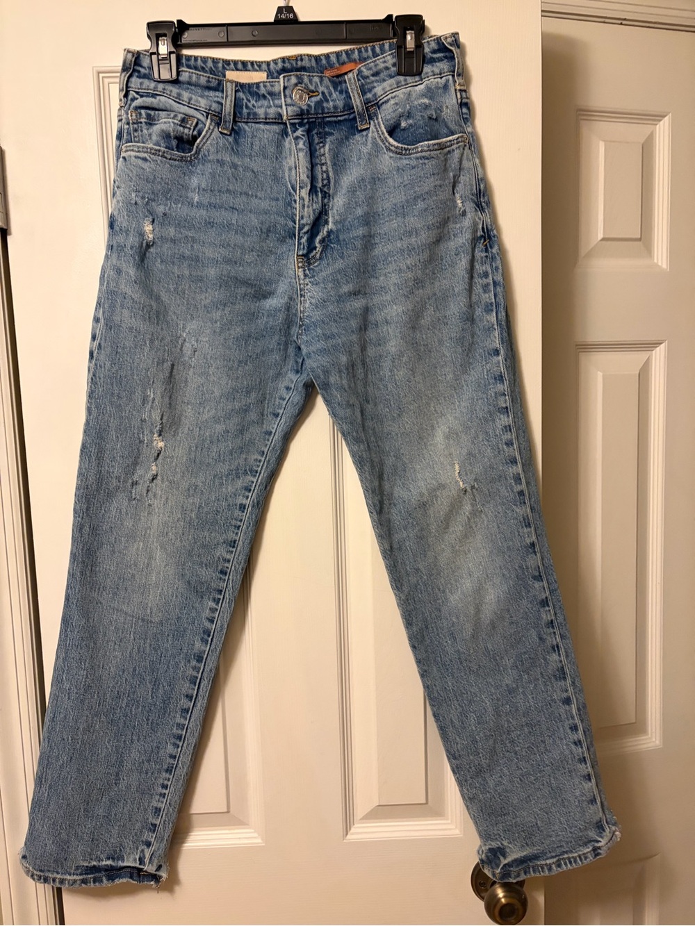 Pilcro Distressed Slim Boyfriend Jeans Ankle/Cropped Stretch Size 26W